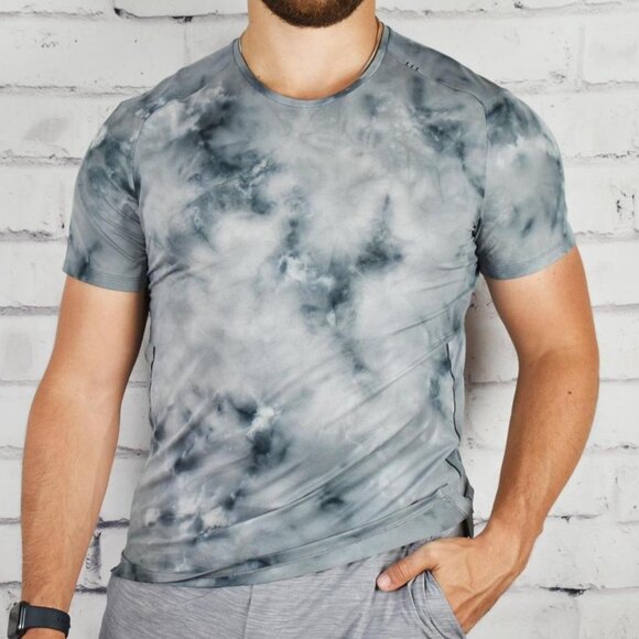 RARE Lululemon Mens Tie Dye Reflective Breathe-Lite Mesh Tshirt - Picture 1 of 6